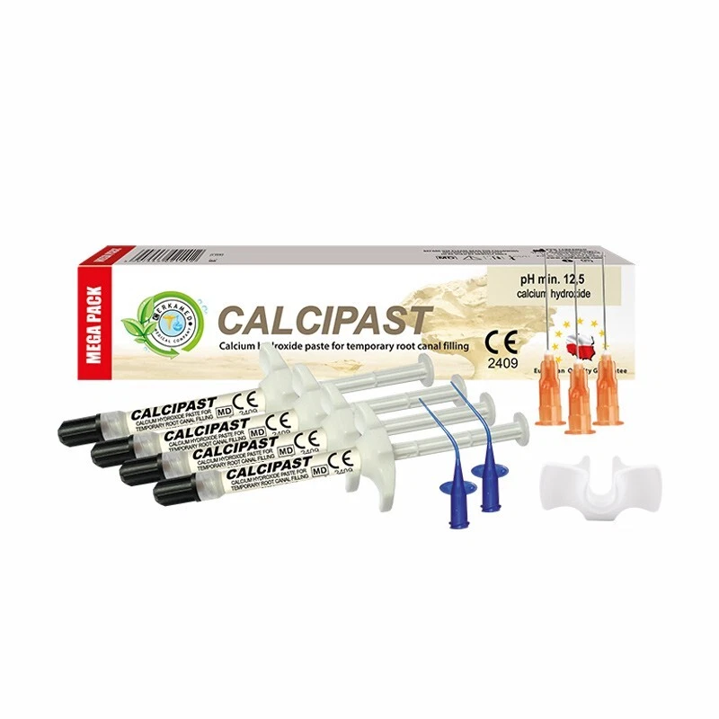 Dental Calcium Hydroxide Paste Mega Pack 4 Syringe 2.1g | CALCIPAST | Cerkamed