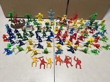 Vintage  Lot Of 83 Cowboys And Indians Figures Jaru And Unbranded D3