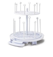 The First Years Spin Stack Drying Rack 2 Level Baby Bottle Drying Rack Kitchen