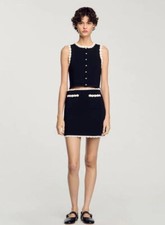 Sandro Floral knit vest Coats Vests Tops + sk...
