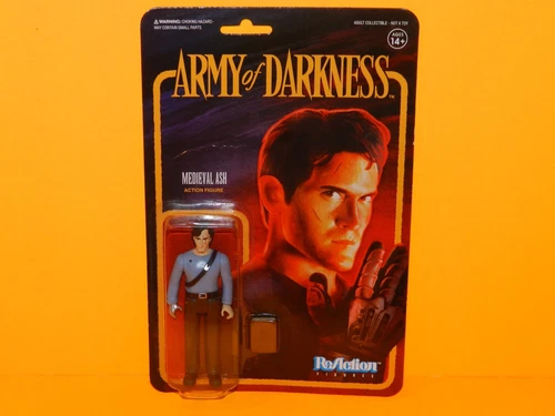 Super7 Reaction Army of Darkness Medieval Ash with Necronomicon    Evil Dead