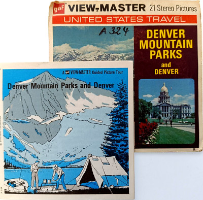 3x VIEW-MASTER 3D REEL   DENVER and MOUNTAIN PARKS    1972 Center Lookout Stereo