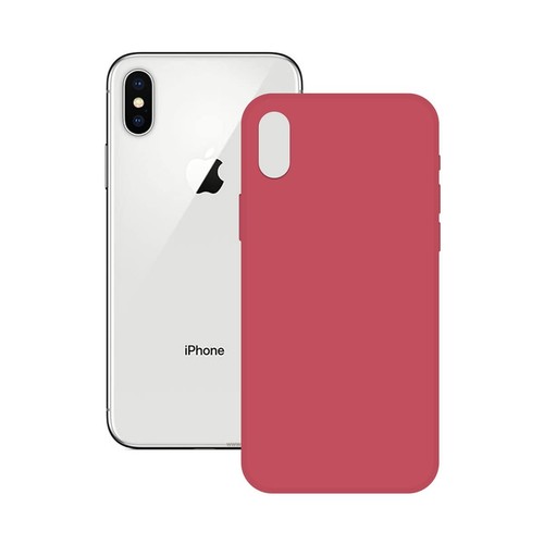 KSIX smart your tech Case for iPhone X, XS, Semi-Rigid, Fuchsia