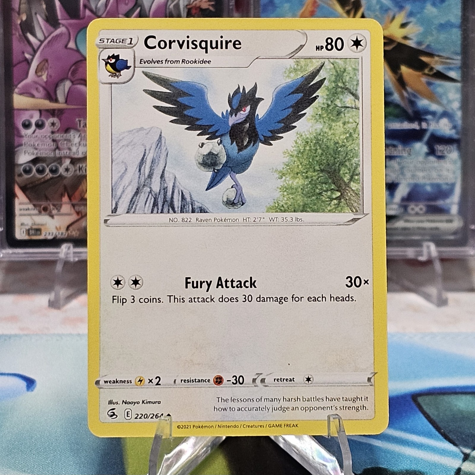 Corvisquire 220/264 Non-Holo SWSH08: Fusion Strike Pokemon TCG NM