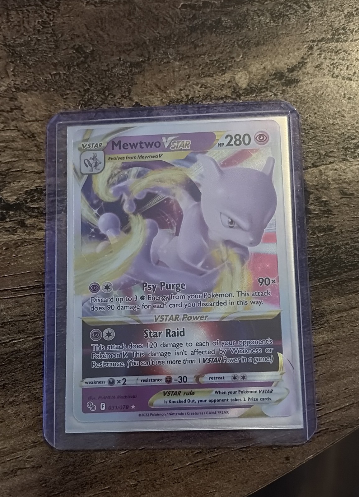 Mewtwo VSTAR 031/078 Pokémon GO Holo