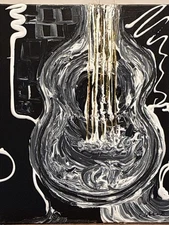 Guitars In Transit - Acrylic Painting Original Art