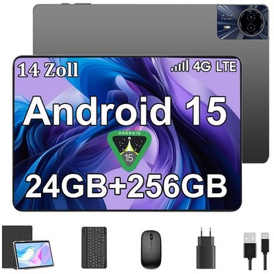 2025 5G WIFI PAD 14'' Android 15 Tablet 24GB RAM+256GB Octa-core 8580mAh2SIM LTE