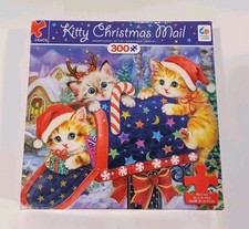 CEACO Kitty Christmas Mail 300 Piece Oversized Pieces Puzzle