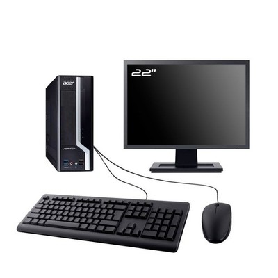 Acer Veriton X2630G SFF SFF PC Desktop i3-4130 16GB RAM 500GB SSD 22'' W11