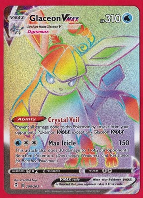 POKEMON Evolving Skies - Glaceon VMax 208/203 *NM* ENG