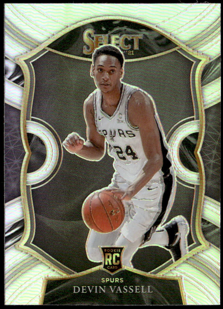 2020-21 Panini Select #71 Devin Vassell Silver Prizms Rookie E1
