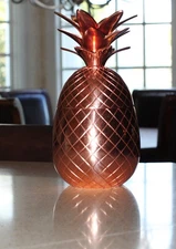 FRONTGATE Copper Toned Pineapple Ice Bucket 13" X 7" WITH SCOOP