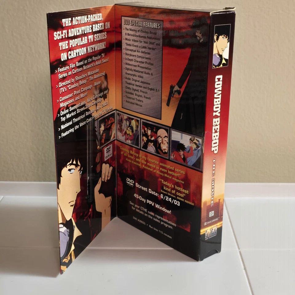 Cowboy Bebop The Movie Anime Vhs Promotional Copy Cery Clean 2003 Screener Rare - Image 2 of 4