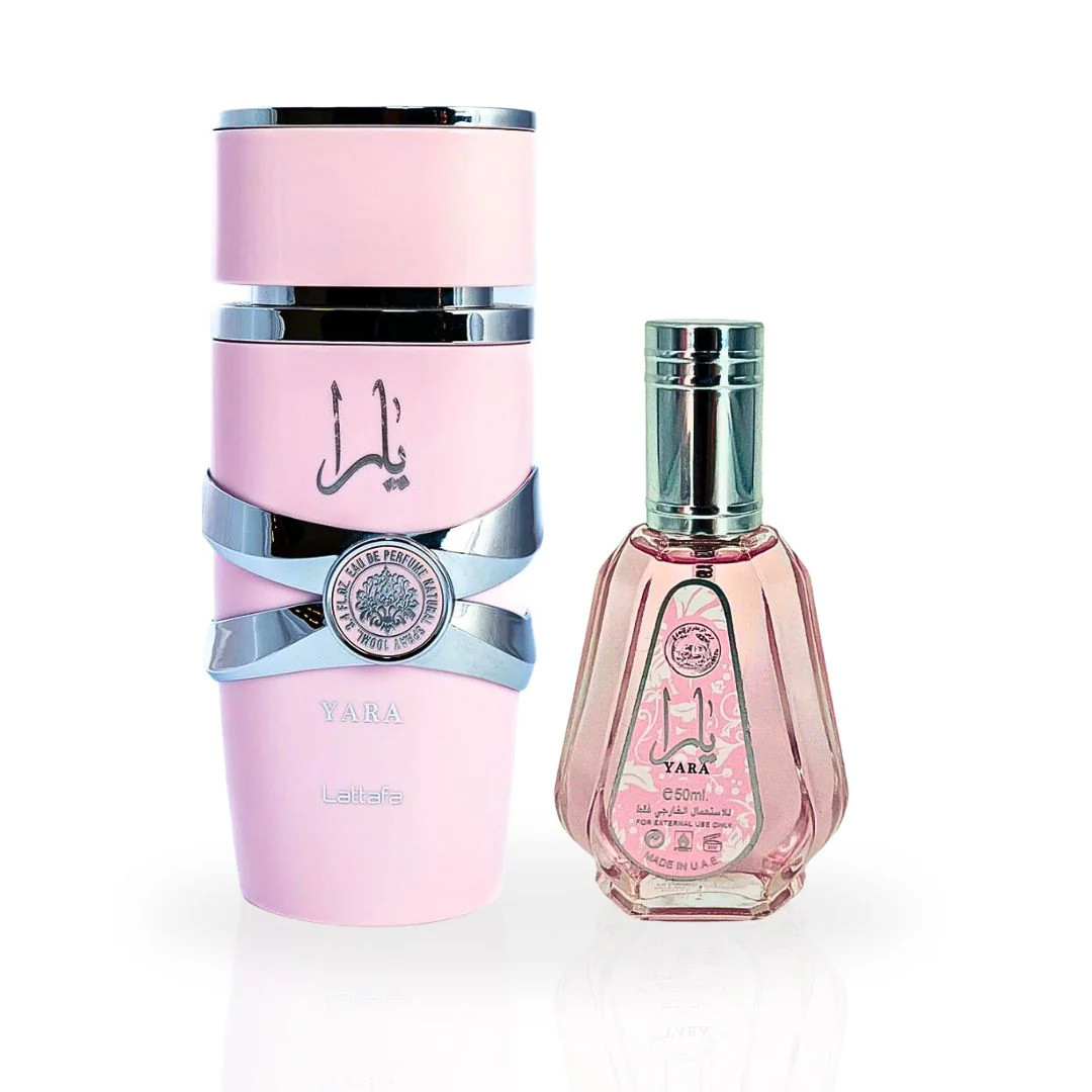 Yara 100ml (3.4 oz) by Lattafa & Yara Mini 50ml (1.7 oz) by Ard Al