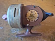 Vintage Eagle Claw Fishing Reel Model 102 Wright & Mcgill Company Tested/Works