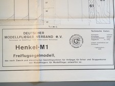 HENKEL M1, Original Modellbauplan Segelflugmodel, Jugendreferat des DMFV