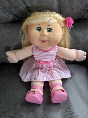 Cabbage Patch Kids 1986  16 in Girl Doll Green Eyes Blonde Straight Hair