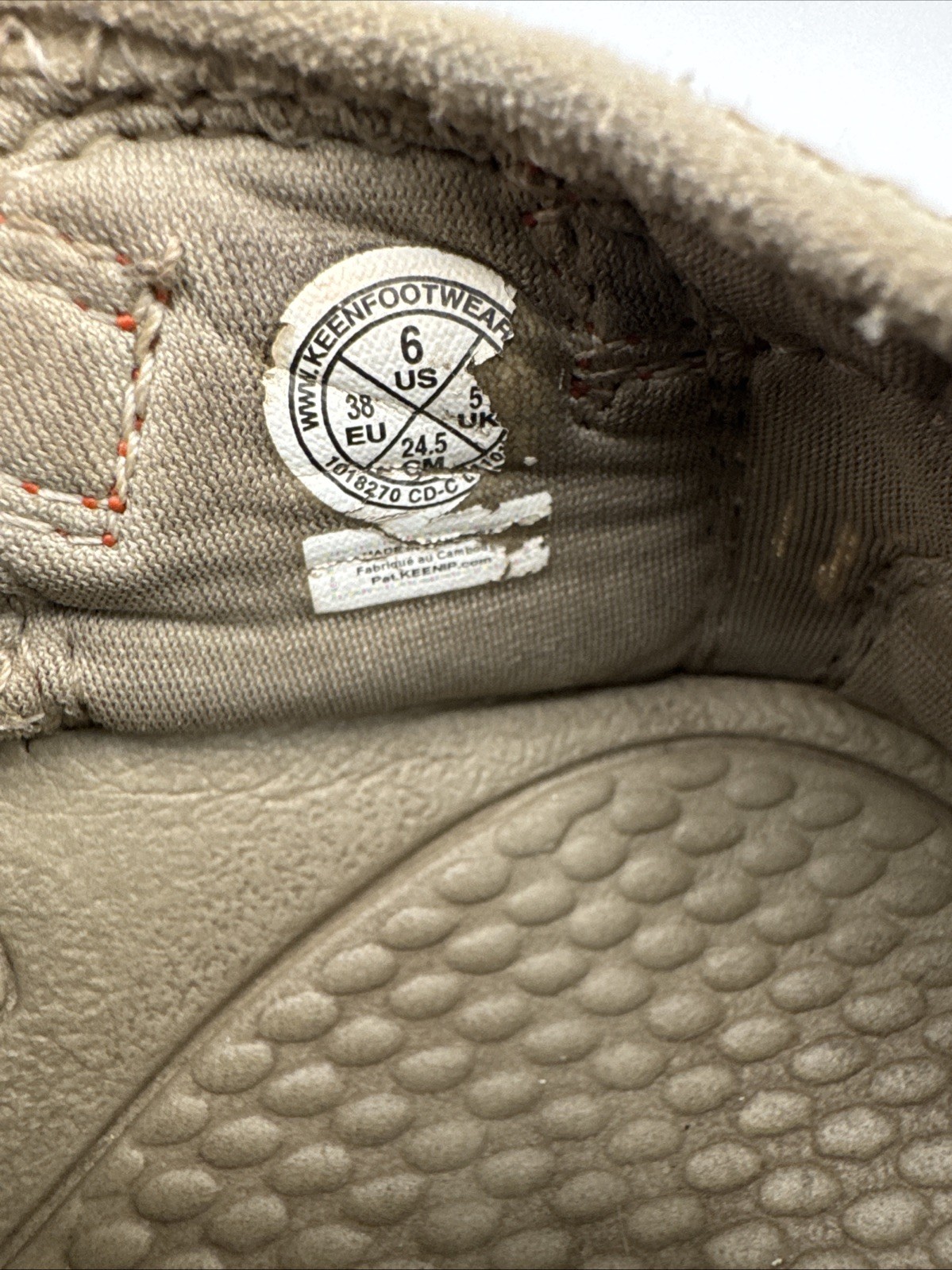 KEEN Scarpe Acqua Sandali H2O Bambini Giovani Taglia 6 Marrone Arancione Tessuto