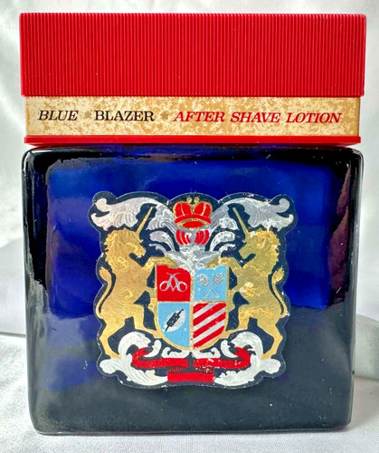 Avon Blue Blazer After Shave Lotion Cobalt Blue Decanter FULL No Box 6 oz. RARE!