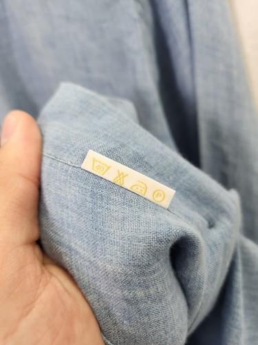 Brioni linen shirt button ups blue size L - Picture 14 of 14
