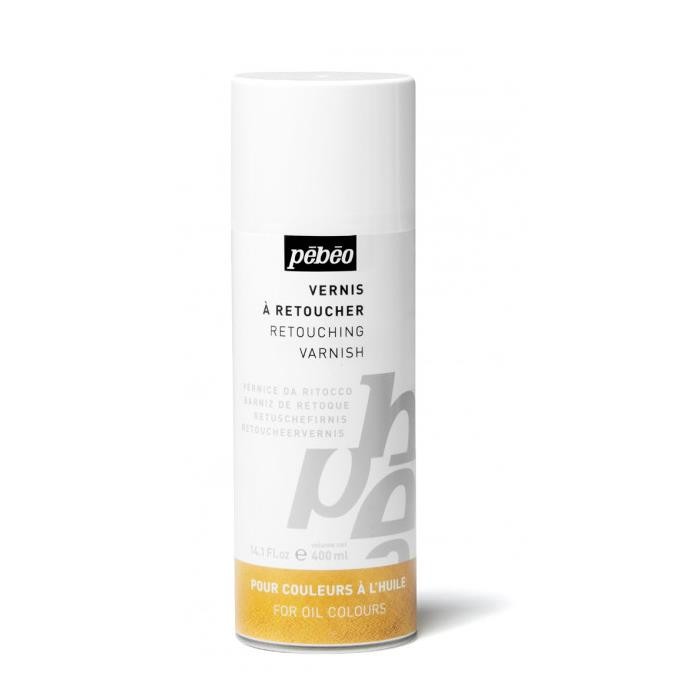 Vernis à retoucher Pébéo 650824 aérosol 400 ml pour peinture à l'huile
