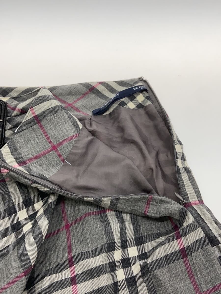 BURBERRY LONDON Skirt, Size 38, Wool, Gray Check, fx081-054-06 thumbnail 3