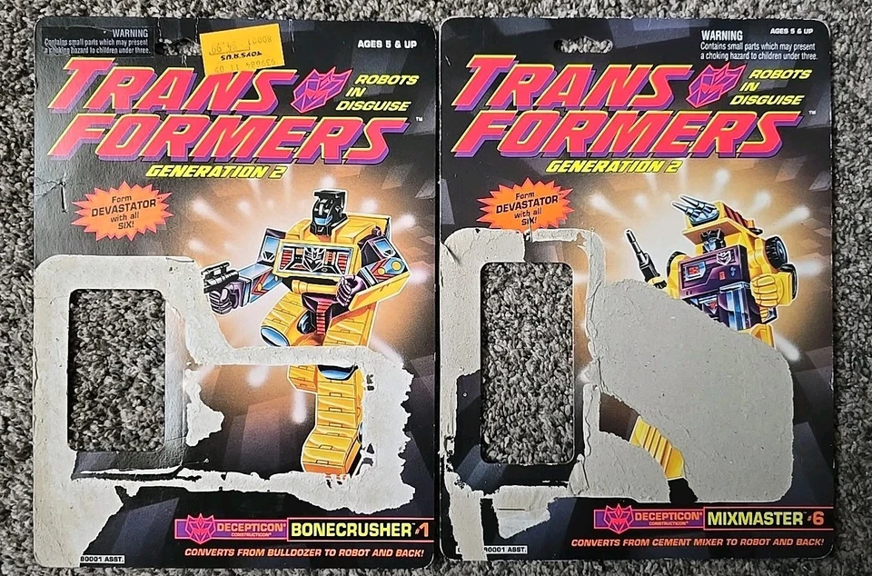 Transformers 1992 G2 Devastator  Card Back & Tech Spec lot of 5 - Image 4 of 4