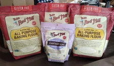 3 Bob's Red Mill Gluten Free Baking Flours &  1 bag Bob's Red Mill Xanthan Gum