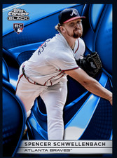 Topps BUNT 2025 Topps Chrome Black. Blue Rookie Spencer Schwellenbach. DIGITAL