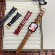 For iWatch Series 11/10/9/8/7/6/SE 3/Ultra 3 Vintage Oiled Genuine Leather Band