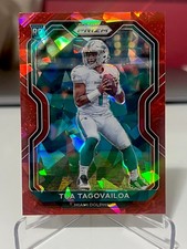 TUA TAGOVAILOA 2020 Panini Prizm Football RED ICE PRIZM Rookie Card #339 Miami. rookie card picture