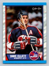 #69 Dave Ellett 1989-90 O-Pee-Chee Winnipeg Jets