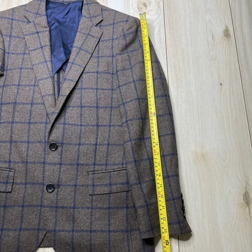 J.Crew Ludlow Thick Windowpane Wool Blend Suit Mens Size 34S Slim 32Wx30L Brown - Picture 5 of 24