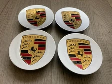 Porsche Cayenne 911 Center Caps Boxster 718  991 Panamera Factory OEM Silver