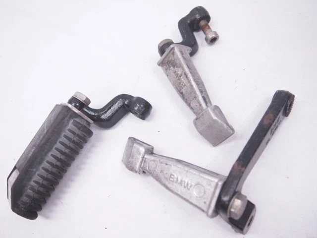 Juego de estriberas originales BMW R100RS de 3 piezas sin grietas soporte de repuesto Foto 3 de 3