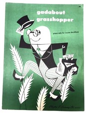 Gadabout Grasshopper Piano Solo Sheet Music By Louise McAllister  1956