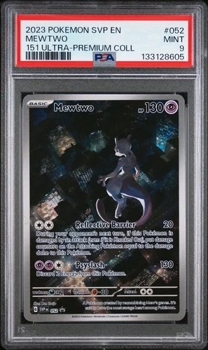 2023 POKEMON SVP EN-SV BLACK STAR PROMO 151 ULTRA-PREM COLL #052 MEWTWO PSA 9