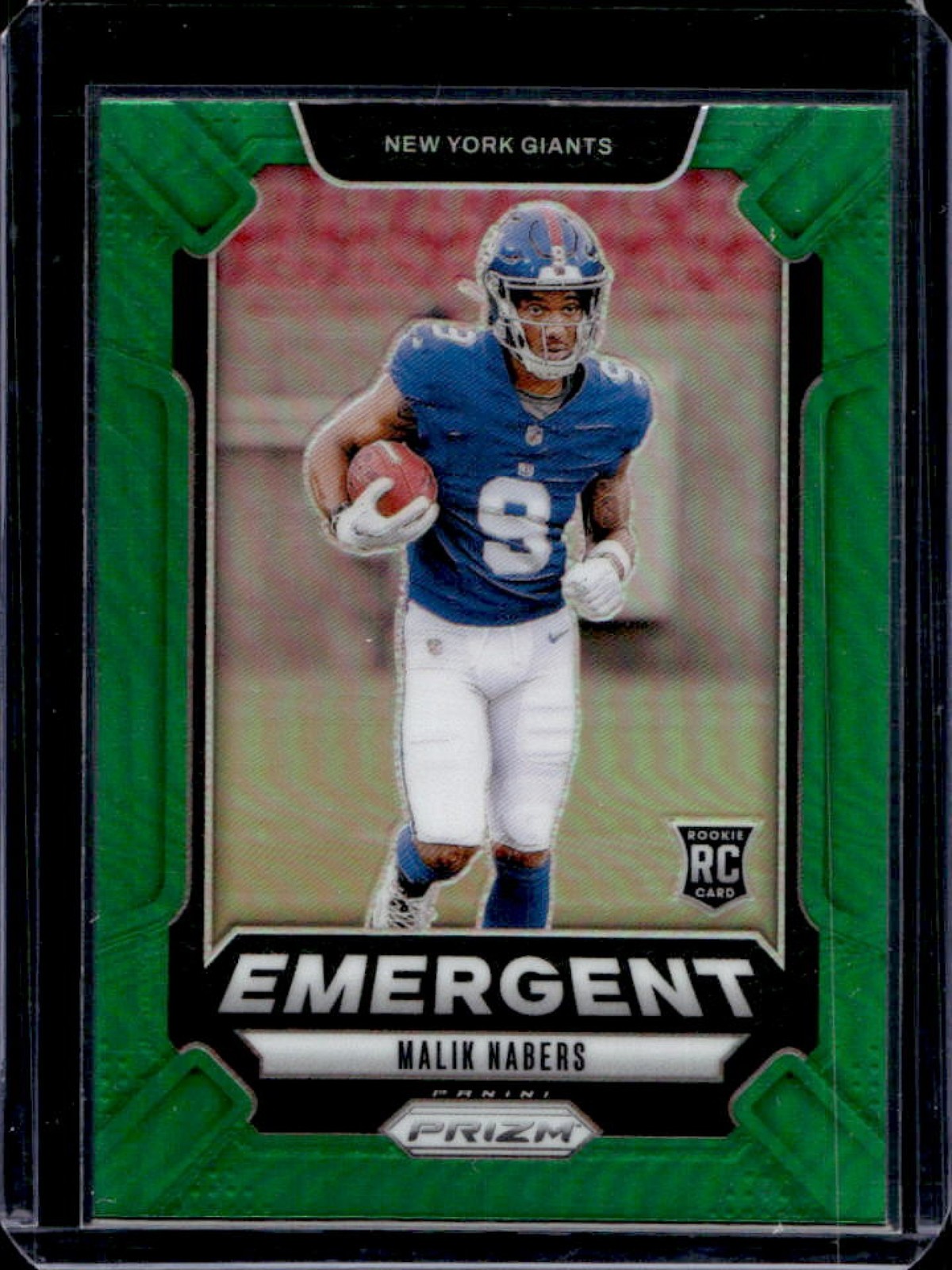 2024 Prizm Malik Nabers Emergent RC Green Rookie #6 Giants