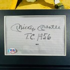 No Reserve PSA Mickey Mantle Signed Jersey Cut Photo Yankees Autograph — photo 10