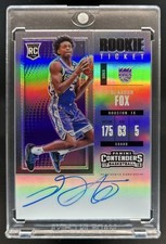 2017-18 Contenders De'Aaron Fox Premium Edition Silver Prizm RC Ticket Auto #105
