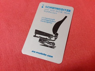 Wartburg IFA Taschenkalender 1984 Alublech Kartenkalender MÖVE Werk Mühlhausen