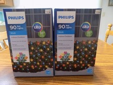Philips LED 90 Bulbs Multi Net Lights Indoor Outdoor Net 4x4 2 Sets New
