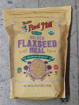 Organic Ground Golden Flaxseed Meal, 4 lb - Whole Ground, High Omega-3, Fiber