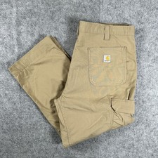 Carhartt Force Relaxed Fit Ripstop Cargo Work Pants Mens Beige 40x30 BN4200-M