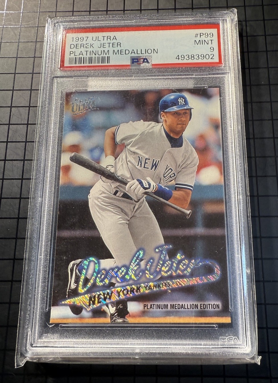 1997 Fleer Ultra PLATINUM Medallion Derek Jeter #P99 PSA 9 💎 New York Yankees