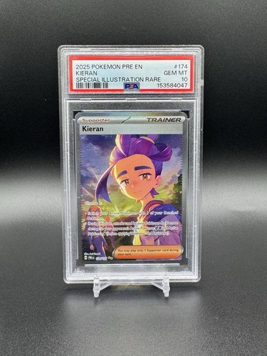 Pokemon TCG Kieran 174/131 - SV: Prismatic Evolutions SIR Holo - PSA 10