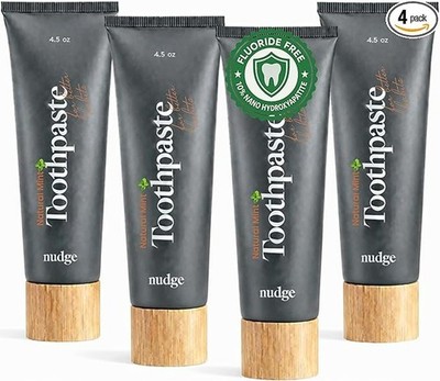 Nudge 10% Nano Hydroxyapatite Toothpaste, Maximum Enamel Protection 4 PACK