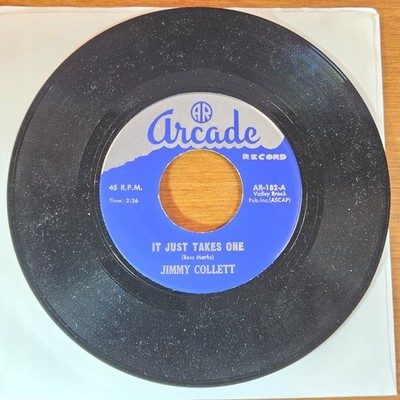 JIMMY COLLETT ''It Just Takes One''US 7'' EX 60s Teen COUNTRY RnR 45 ARCADE AR-182