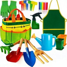 Kids Gardening Tools, Toddler Gardening Set for Kids Includes Rake, Shovel, T...