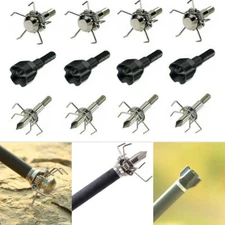 12Pcs 100Grain Small Game Broadheads Judo &Hammer Arrow Tips Screw-in Arrowheads